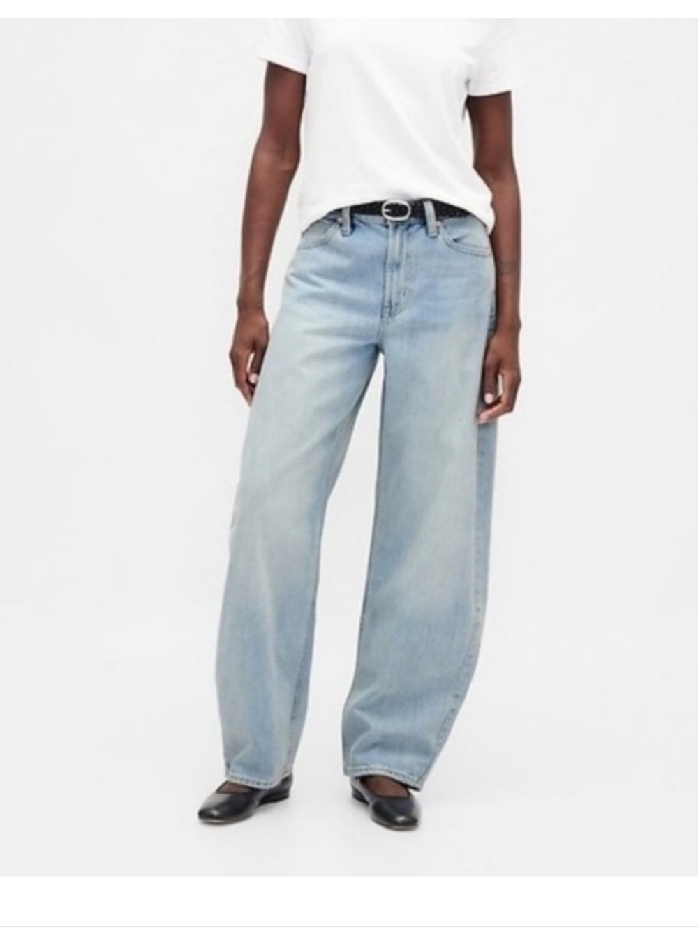 GAP High Waisted Light Blue Barrel Jeans
